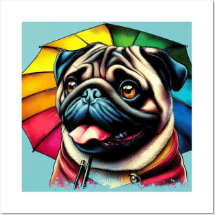 Pug Dog Smiles Posters and Art